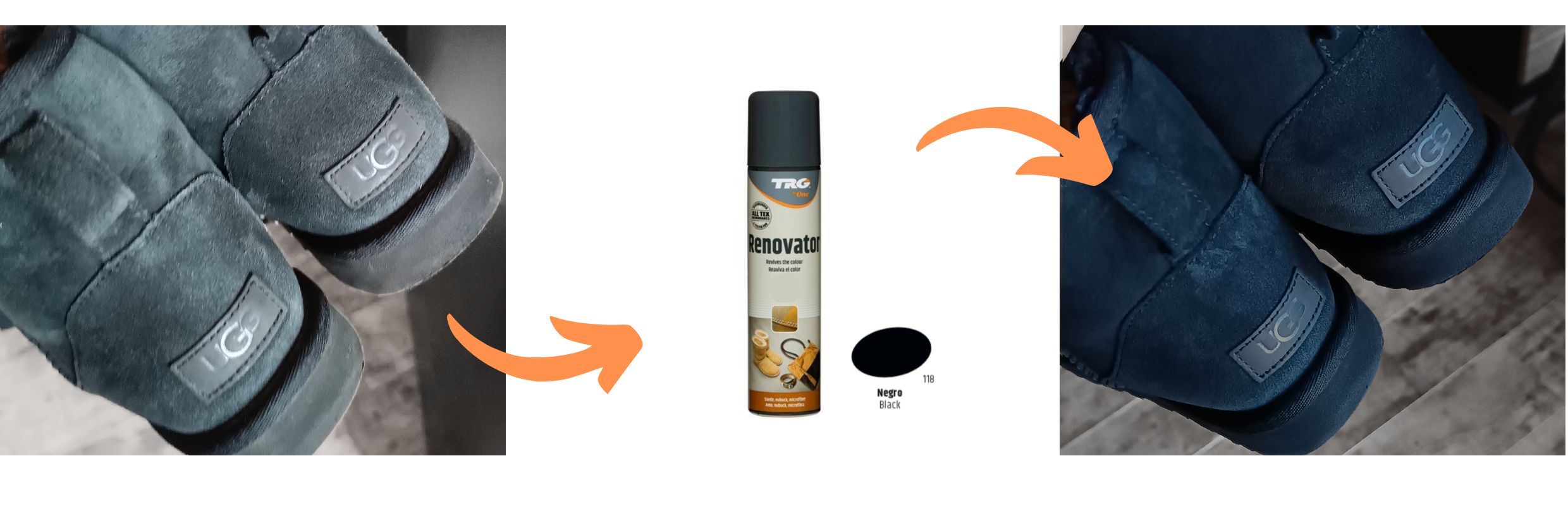 Spraye do naprawy czarnego zamszu Suede Renovator